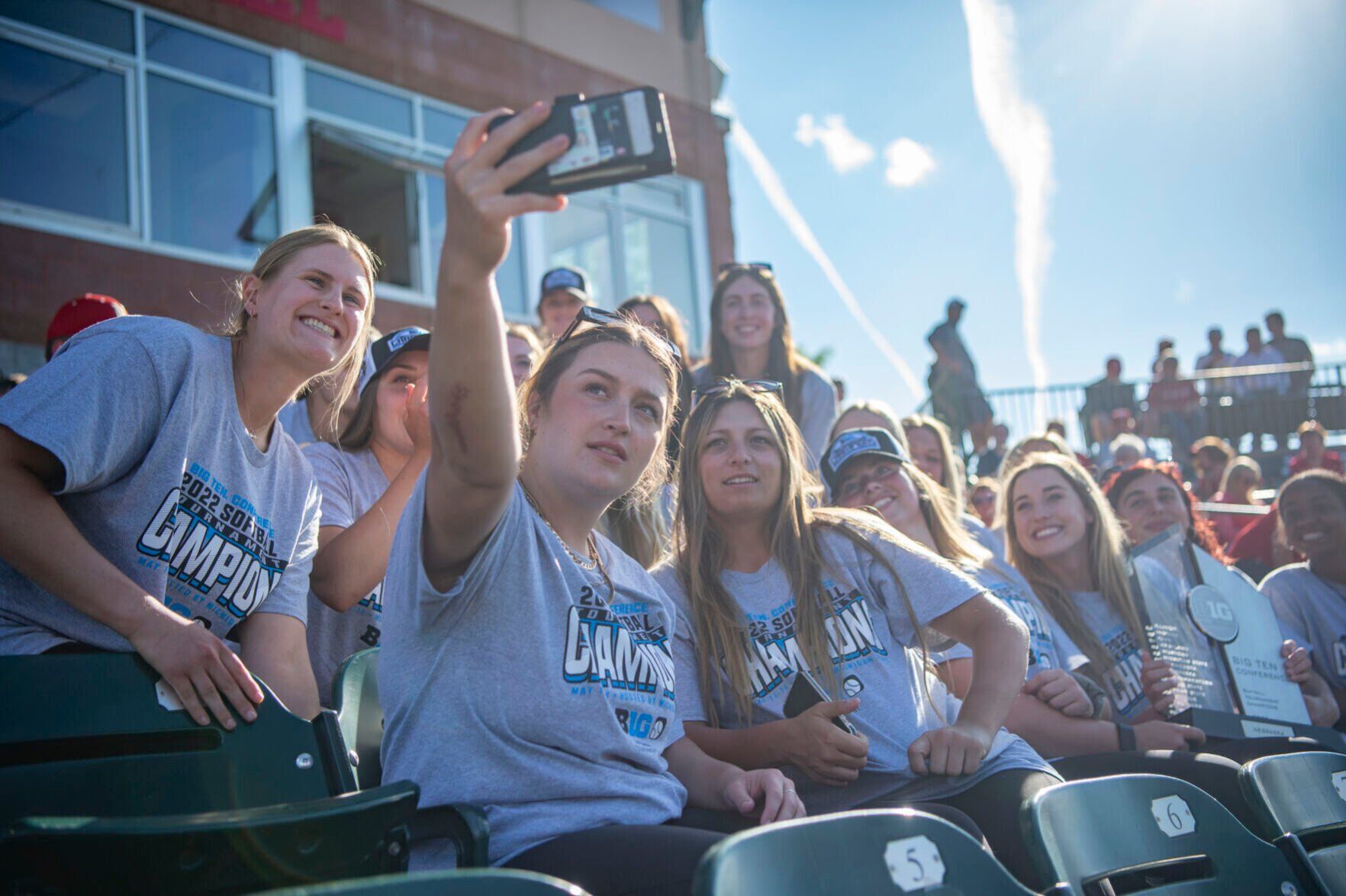 Nebraska softball watch party, 5.15